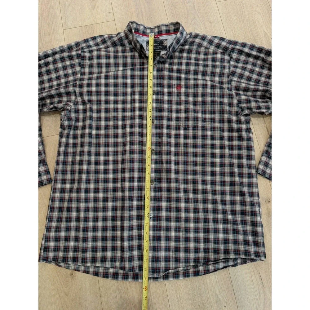 Ariat Pro Series Shirt Mens XL X-Large Western Rodeo Long Sleeve cowboy Stretch